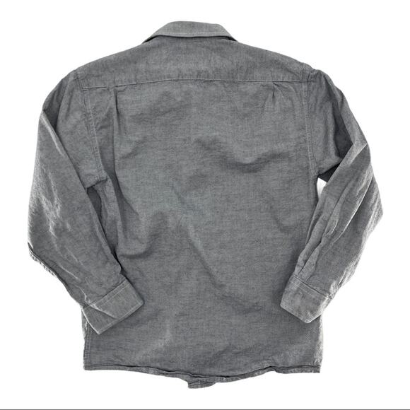 Isaac Mizrahi Gray Cotton Button Down Shirt Size 10 - Picture 3 of 5